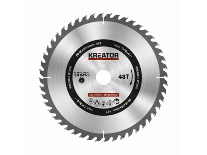 kreator krt020425 pilovy kotouc na drevo 250mm 48t ien495179