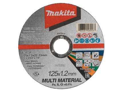 makita e 10724 rezny kotouc 125x1 2x22 23 multi material ien412972