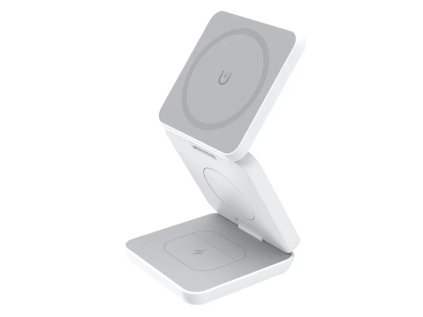 1stCOOL bezdrátová skládací QI nabíječka 3v1, MagSafe kompatibilní, bílá, USB-C