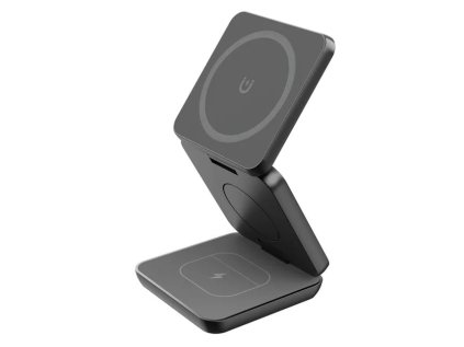 1stCOOL bezdrátová skládací QI nabíječka 3v1, MagSafe kompatibilní, černá, USB-C