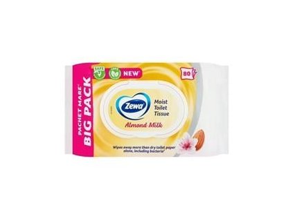 zewa vlhcene toaletni ubrousky almond milk 80ks ig484500