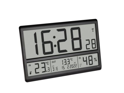 TFA 60.4523.01 - Nástěnné hodiny s vnitřní teplotou/vlhkostí a vnější teplotou