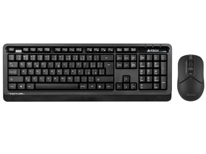 A4Tech set klávesnice a myši FG1012, bezdrátový, US, černý