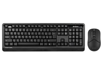 A4Tech set klávesnice a myši FG1012S, bezdrátový, černý, CZ/SK