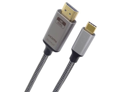 premiumcord usb c na hdmi kabel 2m rozliseni obrazu 8k 60hz 4k 144hz aluminium ien527295