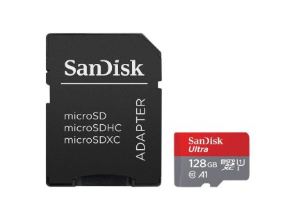 SanDisk microSDXC Ultra 128GB UHS-I U1, A1 Class 10 + Adaptér