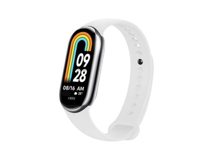 Silikonový řemínek FIXED Silicone Strap pro Xiaomi Mi Band 8/Smart Band 9, bílý