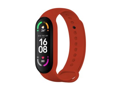 silikonovy reminek fixed silicone strap pro xiaomi band 7 mi band 6 mi band 5 cerveny ien529824