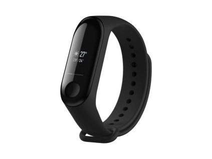 Silikonový řemínek FIXED Silicone Strap pro Xiaomi Mi Band 3/4, černý