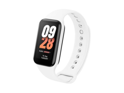 silikonovy reminek fixed silicone strap pro xiaomi smart band 8 active bily ien529845