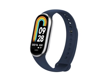silikonovy reminek fixed silicone strap pro xiaomi mi band 8 smart band 9 modry ien529835