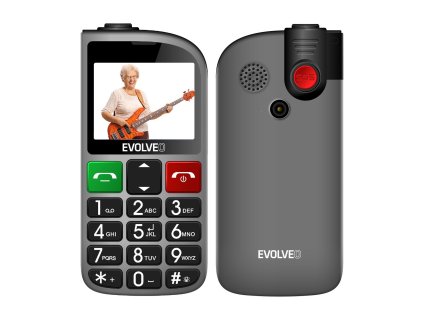 EVOLVEO EasyPhone FL stříbrná