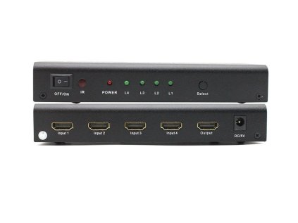 premiumcord hdmi switch 4 1 s audio vystupy stereo toslink coaxial ien368374