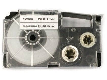 allprint pro casio xr 12we1 12mm x 8m cerny tisk bily podklad ien391899