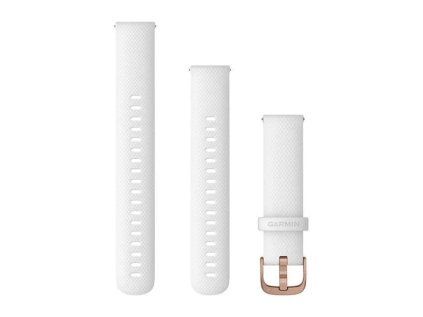 Garmin Řemínek Quick Release 18, silikonový, bílý, přezka Rose Gold
