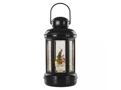 led dekorace vanocni lucerna se santou 20 cm 3x aaa vnitrni tepla bila casovac ien449659