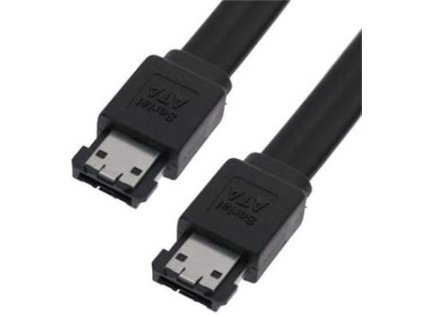 PremiumCord Kabel eSATA-eSATA, 50 cm,stíněný,černý