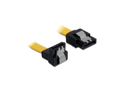 delock kabel sata iii 30cm primy dolu zluty kovova zapadka ig218530