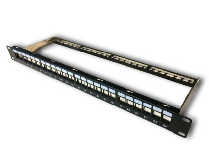 datacom patch panel 19 neosazeny 24 port 1u bk vl ien354086