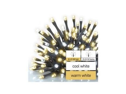 standard led spojovaci vanocni retez blikajici 10 m venkovni tepla studena bila ig449416