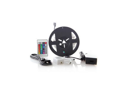 solight led svetelny pas rgb 3m sada s 12v adapterem a dalk ovladacem 7 2w m ip20 ien473007