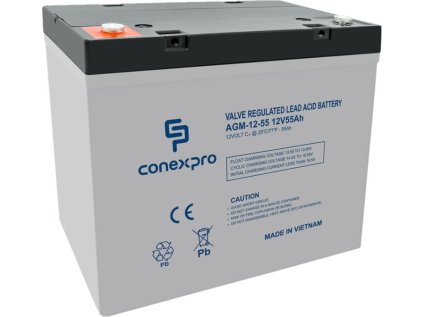 conexpro baterie agm 12v 55ah zivotnost 10 let m6 ien519355