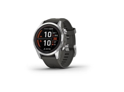 garmin fenix7s pro solar edition silver black band ien499363