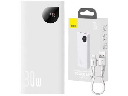 Power banka Baseus Adaman2 10000mAh 30W 2xUSB/USB-C bílá