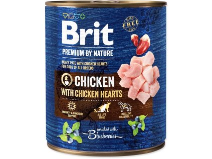 brit premium by nature chicken with hearts 800g konzerva pro psy ien473876