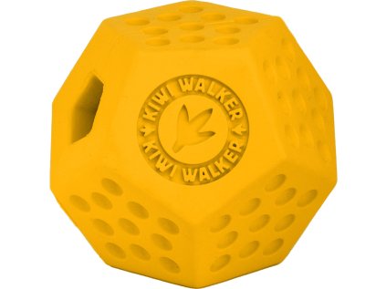 kiwi walker gumova hracka dodecaball s dirou na pamlsky maxi 8cm oranzova ien472044