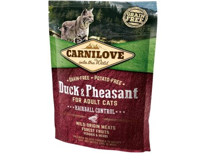 carnilove duck pheasant for adult cats hairball control 400g granule pro kocky ien473493