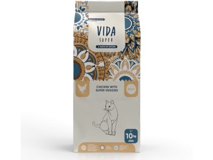 kraftia vida super cat adult chicken veggies 10kg granule pro kocky ien503270
