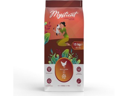 kraftia mysticat adult chicken rice 15kg granule pro kocky ien503254