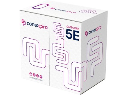 conexpro utp kabel ekonomy cat5e lszh 24 awg 305m bily ien533209