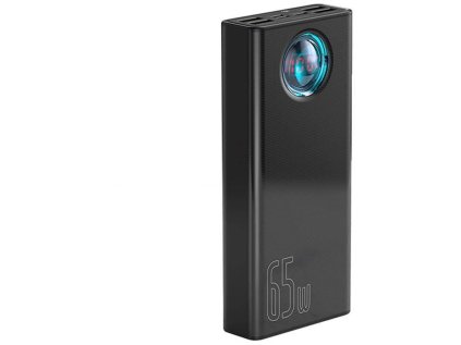 power banka baseus amblight qc 30000mah 65w cerna s kabelem usb c usb c 1m ien522504
