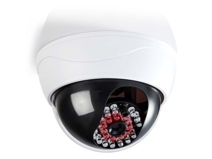 nedis atrapa bezpecnostni kamery s infracervenou led dome ip44 venkovni i vnitrni bila ien485805