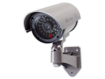 nedis atrapa bezpecnostni kamery s infracervenou led bullet ip44 venkovni seda ien485804