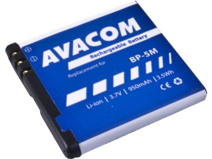 avacom baterie do mobilu nokia n81 6500 slide li ion 3 7v 950mah nahrada bp 5m ien386942
