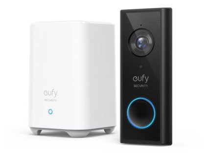 eufy video doorbell 2k black battery powered home base 2 ien361170