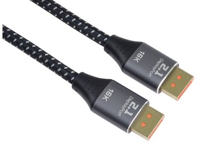 displayport 2 1 kabel 16k 60hz 8k 120hz 4k 240hz 165hz 144hz kovove a zlacene konektory 1m ien534312