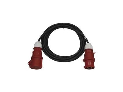 3 fazovy venkovni prodluzovaci kabel 15m 1 zasuvka cerny guma 400 v 4 mm2 ig431038