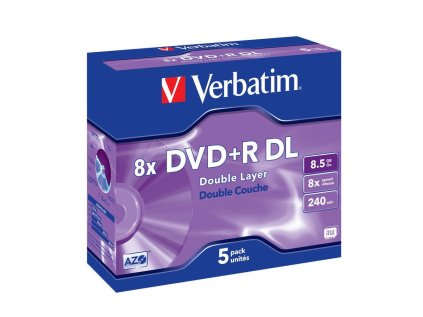 verbatim dvd r dl 8x 8 5gb 5 ks jewel ien71364