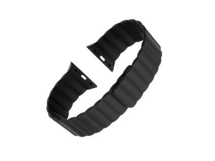 silikonovy reminek fixed magnetic strap s magnetickym zapinanim pro apple watch 38 mm 40 mm cerny ien385965