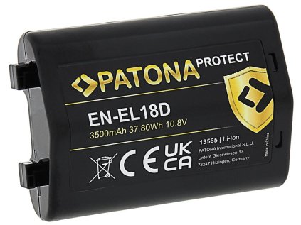 patona baterie pro foto nikon en el18d 3500mah li ion 10 8v protect d6 z9 ien524193