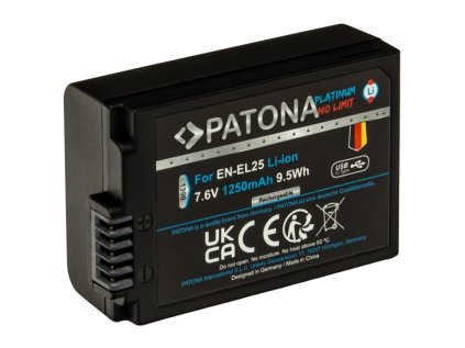 patona baterie pro foto nikon en el25 1250mah li ion platinum usb c nabijeni ien524194