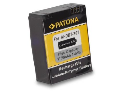 Patona PT1150 - GoPro Hero 3 AHDBT-301 1180mAh Li-Pol