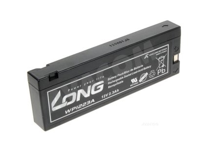 long wp1223a 12v 2 1ah 25 2wh oloveny akumulator pro profesionalni videokamery a defibrilatory ien190861