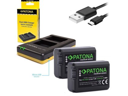 PATONA nabíječka Foto Dual Quick Sony NP-FW50 + 2x baterie 1030mAh USB