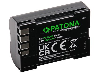 patona baterie pro foto olympus blm1 blm5 2000mah li ion 7 2v premium ien443830