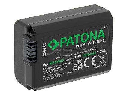 patona pt1248 sony np fw50 1100mah li ion premium ien332608